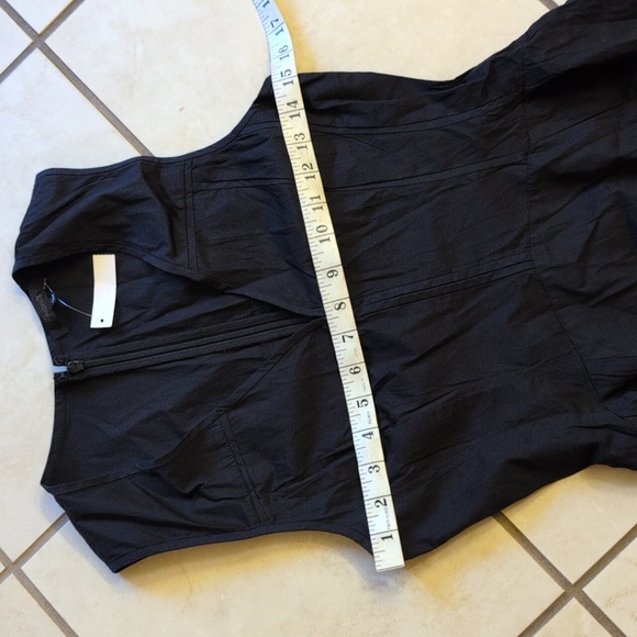 NWT Madewell Yana Dress V-Neck Circle Midi Jet Black Size 0 - Picture 8 of 16